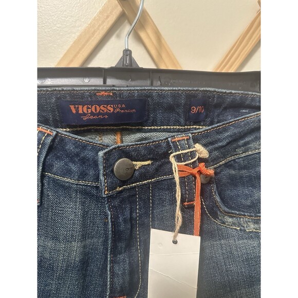 Vigoss 9/10 Dark Flare Y2K Style Jeans NWT Vintage - Picture 2 of 4
